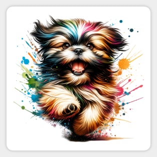 Shih Tzu Dog watercolor splash Magnet